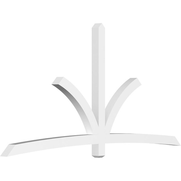 Ekena Millwork Davenport Architectural Grade PVC Gable Bracket, 108"W x 54"H x 4"D x 4"F, 12/12 Pitch GBP108X54X0404DAV00 - main